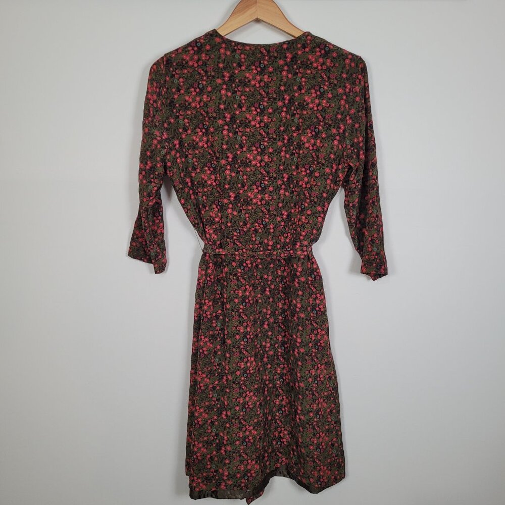 Liberty of London Floral Silk Wrap Dress - Picture 11 of 12